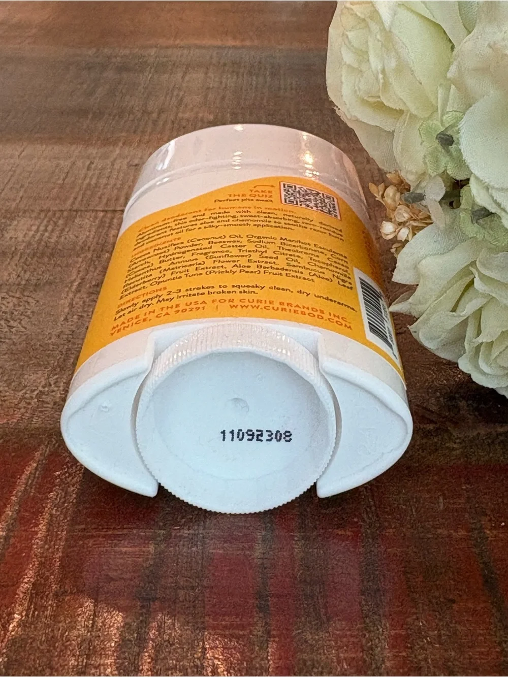 New CURIE Aluminum-Free CLEAN DEODORANT in ORANGE NEROLI!